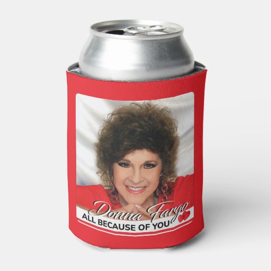 DONNA FARGO KOELBOX, twee maten, rood Blikjeskoeler (Blikje Voorkant)