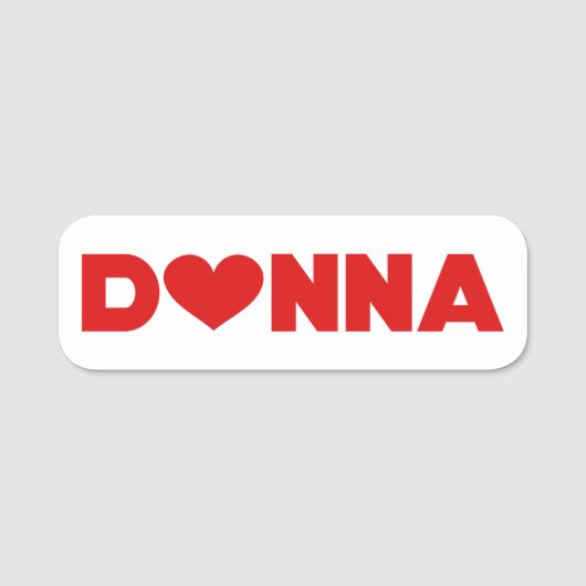 Donna Love Naamplaatje (Voorkant)