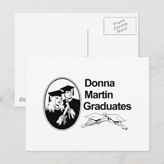 DONNA MARTIN GRADUATES AANKONDIGINGSKAART (Voorkant / Achterkant)