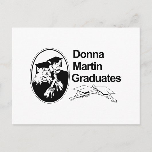 DONNA MARTIN GRADUATES AANKONDIGINGSKAART (Voorkant)