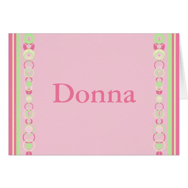 Donna Modern Circles Name Card - 369 (Voorkant Horizontaal)
