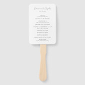 Donna Modern huwelijksprogramma Handwaaier (Voorkant)