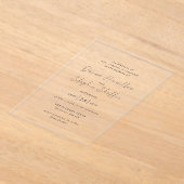 Donna Modern Wedding Acryl Uitnodigingen (Laagn)