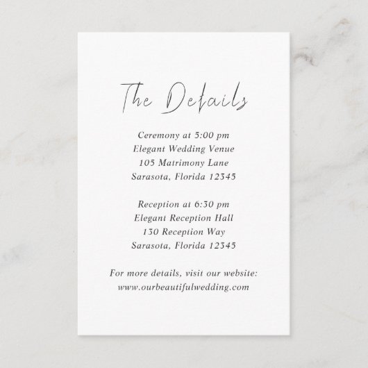 Donna Modern Wedding Informatiekaartje (Voorkant)