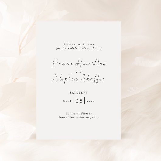 Donna Modern Wedding Save The Date