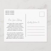 Donna Modern Wedding Save the Date Aankondigingskaart (Achterkant)