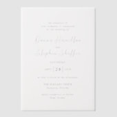 Donna Modern Wedding Vellum Uitnodigingen (Voorkant)
