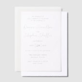 Donna Modern Wedding Vellum Uitnodigingen (Offset)