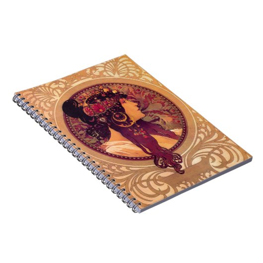 Donna Orechini van Alphonse Mucha Notitieboek (Rechterzijde)