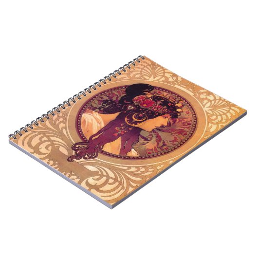 Donna Orechini van Alphonse Mucha Notitieboek (Linkerzijde)