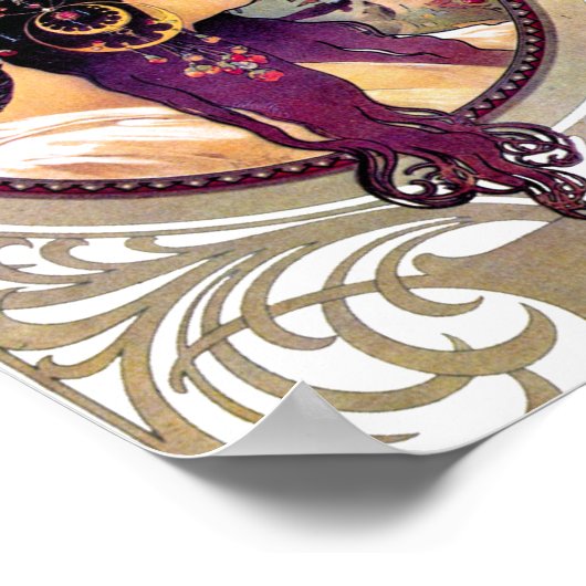 Donna Orechini van Alphonse Mucha Poster (Hoek)