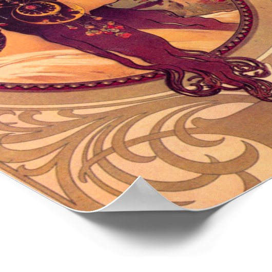 Donna Orechini van Alphonse Mucha Poster (Hoek)