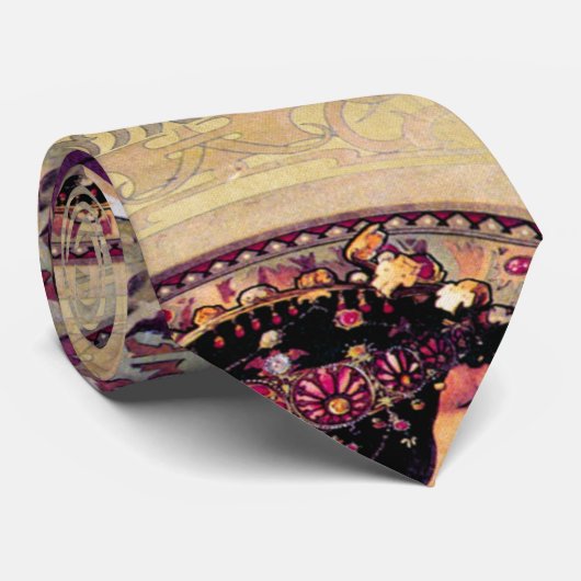 Donna Orechini van Alphonse Mucha Stropdas (Opgerold)