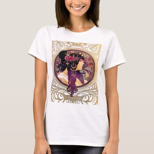 Donna Orechini van Alphonse Mucha T-shirt (Voorkant)