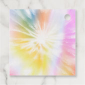 DONNA Retro Font Tie Dye Pool Party Verjaardag Bedankjes Labels (Achterkant)