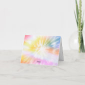 DONNA Retro Font Tie Dye Pool Party Verjaardag Bedankkaart (Achterkant)