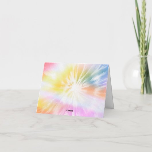 DONNA Retro Font Tie Dye Pool Party Verjaardag Bedankkaart (Achterkant)