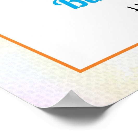 DONNA Retro Font Tie Dye Pool Party Verjaardag Poster (Hoek)