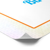 DONNA Retro Font Tie Dye Pool Party Verjaardag Poster (Hoek)