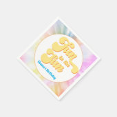 DONNA Retro Font Tie Dye Pool Party Verjaardag Servet (Hoek)