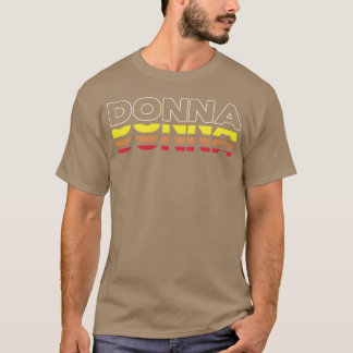 Donna voornaam grappige vintage zonsondergang Donn T-shirt