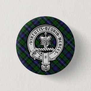 Donnachaidh (Robertson) Hunting tartan Crest Badge Ronde Button 3,2 Cm
