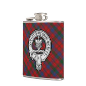 Donnachaidh (Robertson) Red tartan Crest Heupfles (Links)