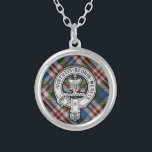 Donnachaidh (Robertson) Zilver Vergulden Ketting<br><div class="desc">Donnachaidh (Robertson) Dress Hunting tartan,  met rust</div>