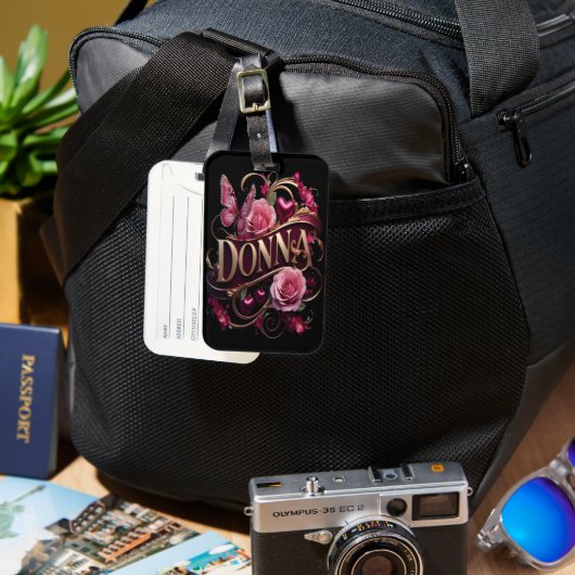 Donnas Golden Romance Bagagelabel (Voorkant & Achterkant)