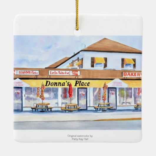 Donna's Place Keramische Kerst Ornament (Achterkant)