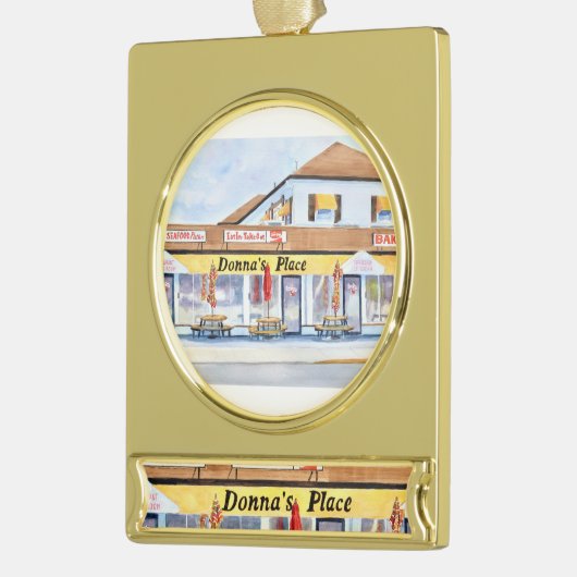 Donna's Place Kerst Ornament Verguld Banner Ornament (Links)