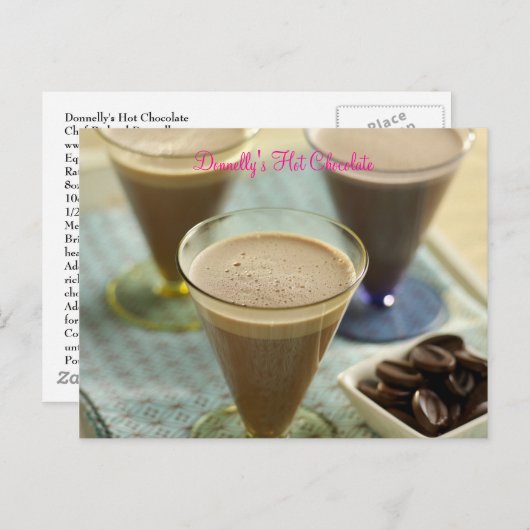 Donnelly's Hot Chocolate Briefkaart (Voorkant / Achterkant)