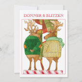 DONNER BLITZEN 5x7 Kerstkaart (Voorkant)