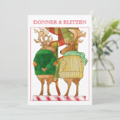 DONNER BLITZEN 5x7 Kerstkaart (Staand voorkant)
