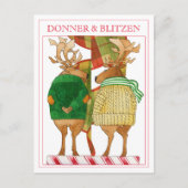 DONNER BLITZEN Ansichtkaart Feestdagenkaart (Voorkant)