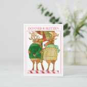 DONNER BLITZEN Ansichtkaart Feestdagenkaart (Staand voorkant)