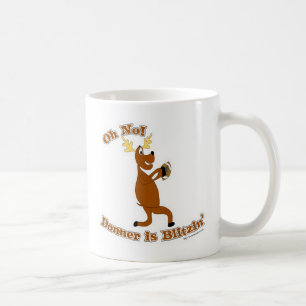 Donner is Blitzen Happy Holiday Christmas Art Koffiemok