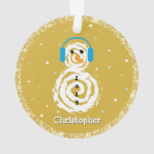 Donner is m'n kerstversier met spiriet rendier ornament (achterkant)