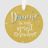 Donner is m'n kerstversier met spiriet rendier ornament (voorkant)