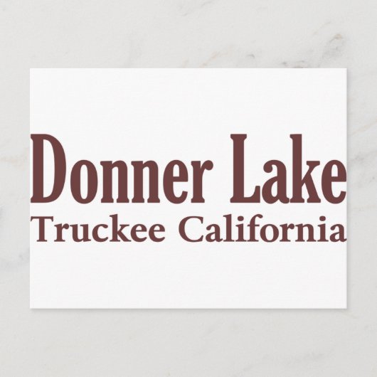 Donner Lake Briefkaart (Voorkant)