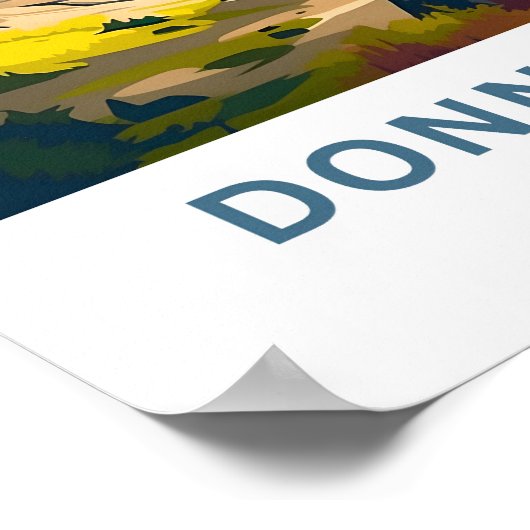 Donner Lake California Reisprint Poster (Hoek)