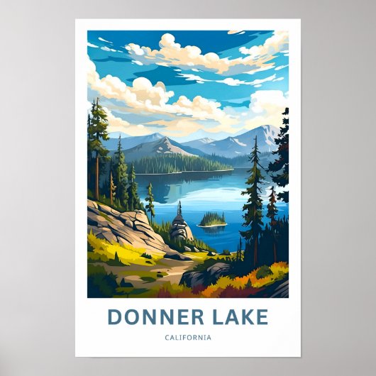 Donner Lake California Reisprint Poster (Voorkant)