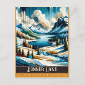Donner Lake, Californië |  schilderij Briefkaart (Voorkant)
