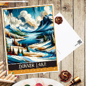 Donner Lake, Californië |  schilderij Briefkaart