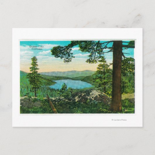 Donner Lake, Californië uit Ridge Briefkaart (Voorkant)