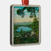 Donner Lake, Californië uit Ridge Metalen Ornament (Rechts)