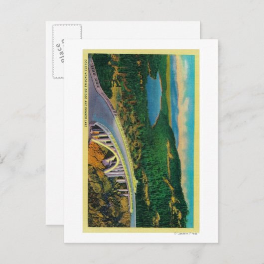 Donner Memorial Bridge en Briefkaart (Voorkant / Achterkant)