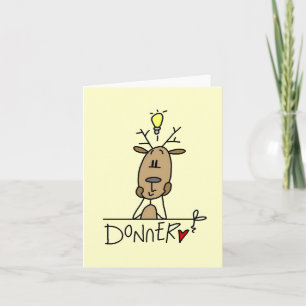 Donner Reindeer kerstT-shirts en cadeautjes Feestdagen Kaart