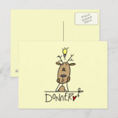 Donner Reindeer kerstT-shirts en cadeautjes Feestdagenkaart (Voorkant / Achterkant)