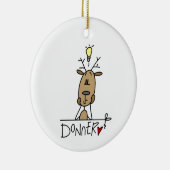 Donner Reindeer kerstT-shirts en cadeautjes Keramisch Ornament (Rechts)